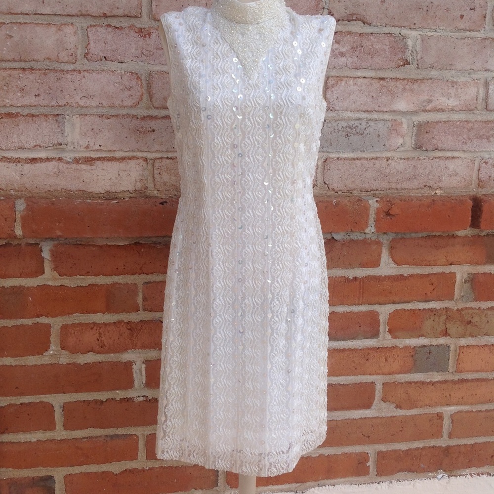 Vintage 60's bead and sequin cocktail dress